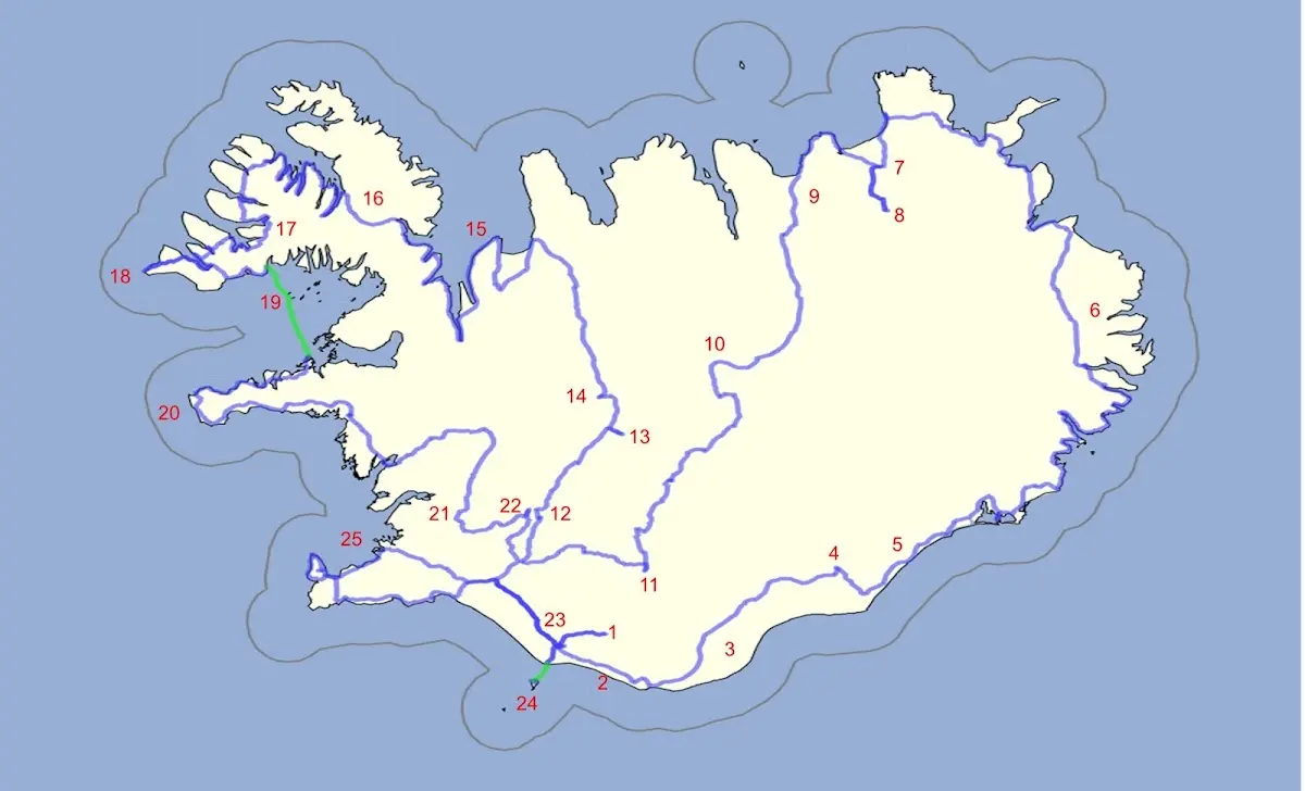 Island per Rad 2013 – Karte, Bild 2