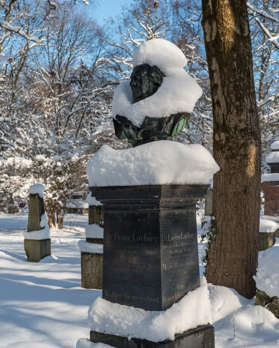 Schnee in München - Isar und Südfriedhof – Foto 6